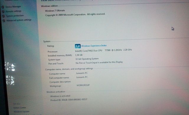 HCM - Cá nhân bán: Lenovo R61: core2 2.2, Ram 1,5G, HDD 320GB thanh lý về quê...3,5tr - 1