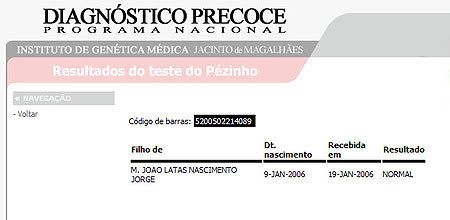 Teste do pezinho