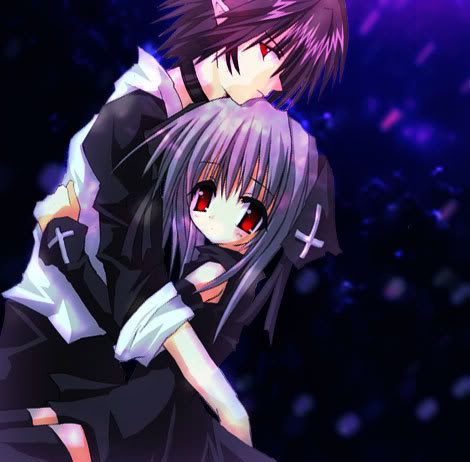 dark anime couple Pictures, Images and Photos