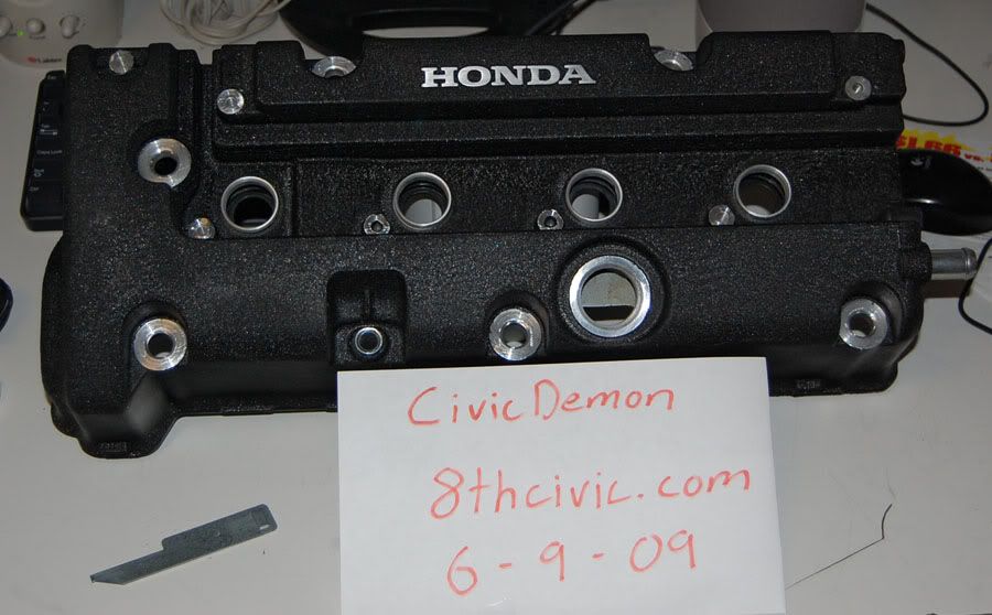 FS K20 valve cover Wrinklr Black 80 HondaTech