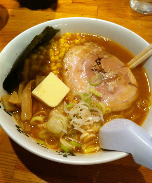 Miso Ramen with butter and corn