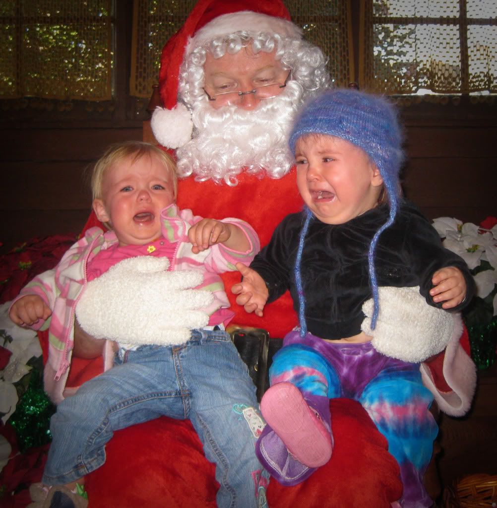 Santa with Skylar and Nadia