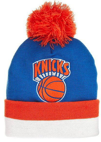 New with Cuff Mitchell Ness Pom  Hat & beanie NBA pom Beanie Knicks York  hat  knicks Details about