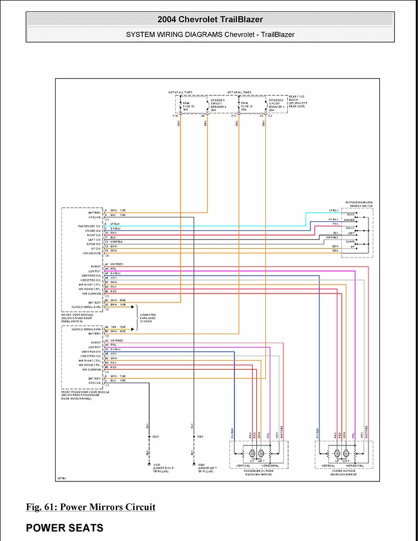 Here's another wiring diagram for reference. It looks like those wires in your stock mirror are the horizontal, and vertical position signals, ...