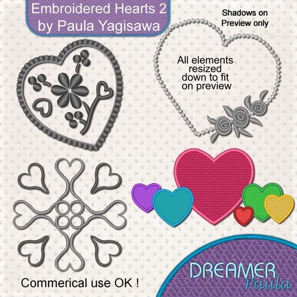 Embroidered Hearts 2