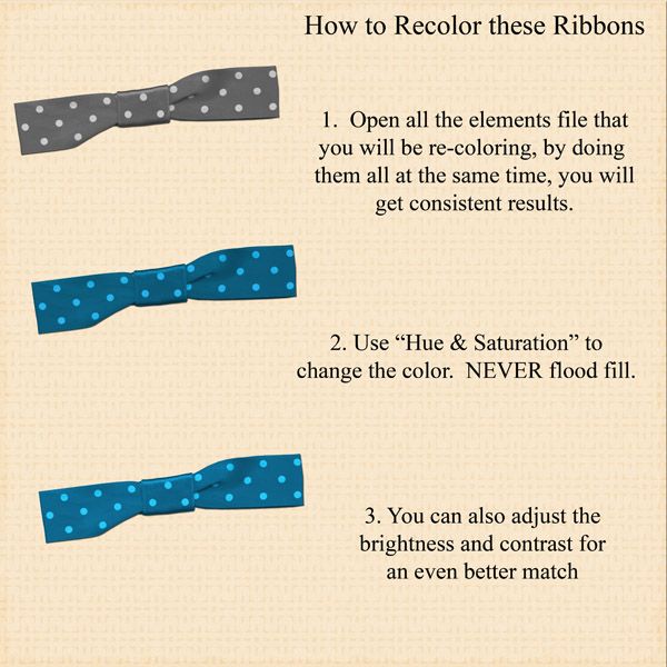 Dotted Satin Ribbons Instructions