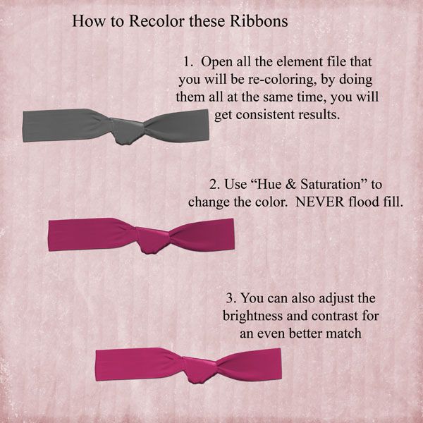 Pretty Ribbons Instructions