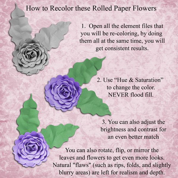 Rolled Flowers Instructions