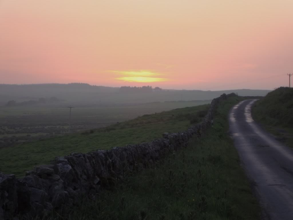 Sunset along the lane