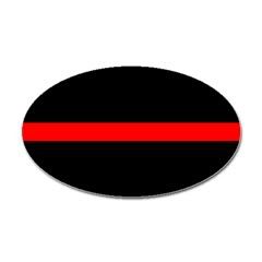 Thin Red Line Oval Sticker