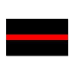 Thin Red Line Rectangle Sticker