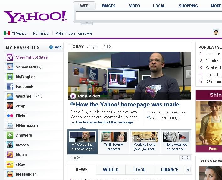 yahoo new home