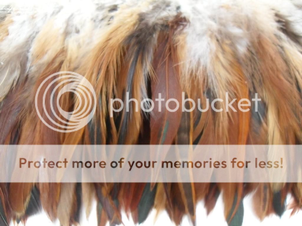 25 DK Natural Red Rooster Saddle Schlappen Hair Extension Feathers 4"L 6"L