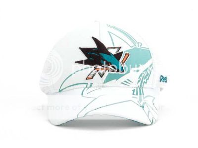   Jose Sharks Reebok Flex fit hat cap NHL Large / X Large L / XL  