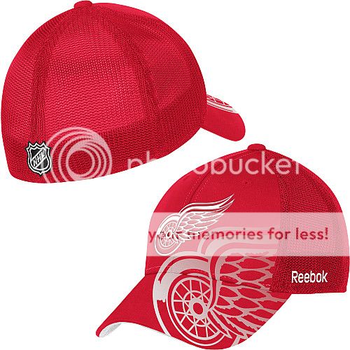 Detroit Red Wings Reebok cap hat Small / Medium Flex Fit NHL Authentic 