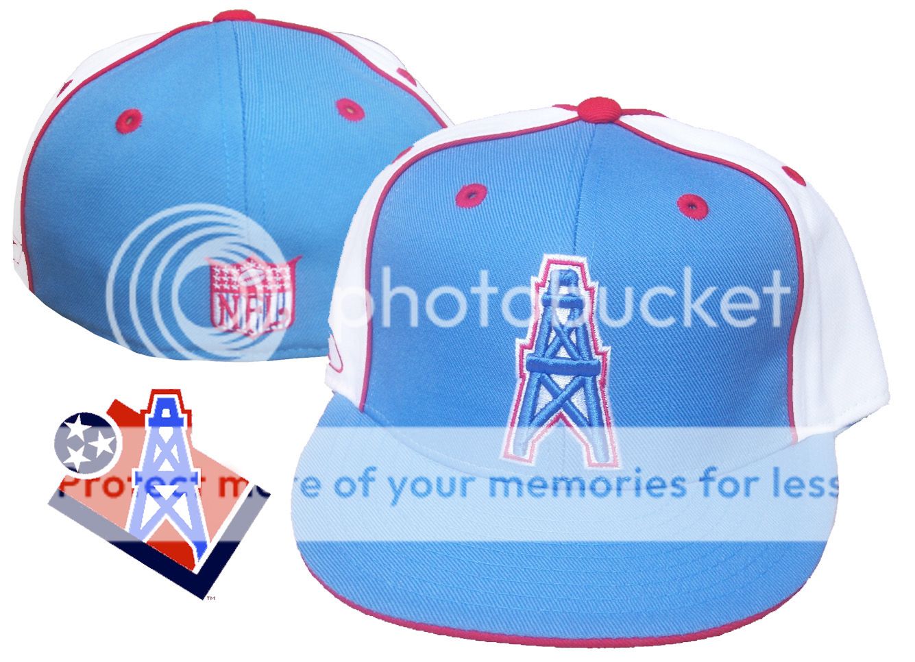 Houston Oilers Hat Cap NFL Throwback Fitted Size 7 1 4 Reebok