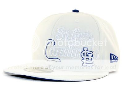 St. Louis Cardinals New Era 5950 hat cap White Blue Fitted 7 5/8 MLB 