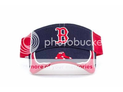 Boston Red Sox Visor Hat Cap MLB Authentic Velcro Adjustable OSFA 