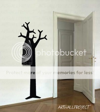 Wall Art Vinyl Decal Sticker Coat Rack Tree Hanger  